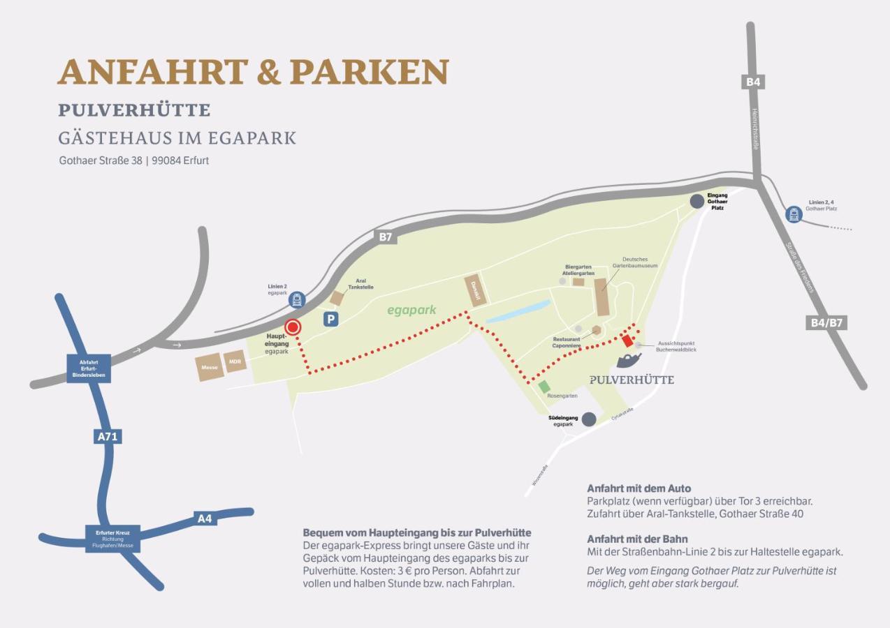 Pulverhuette Gaestehaus Im Egapark - Ein Projekt Der Lebenshilfe Erfurt Service Ggmbh المظهر الخارجي الصورة